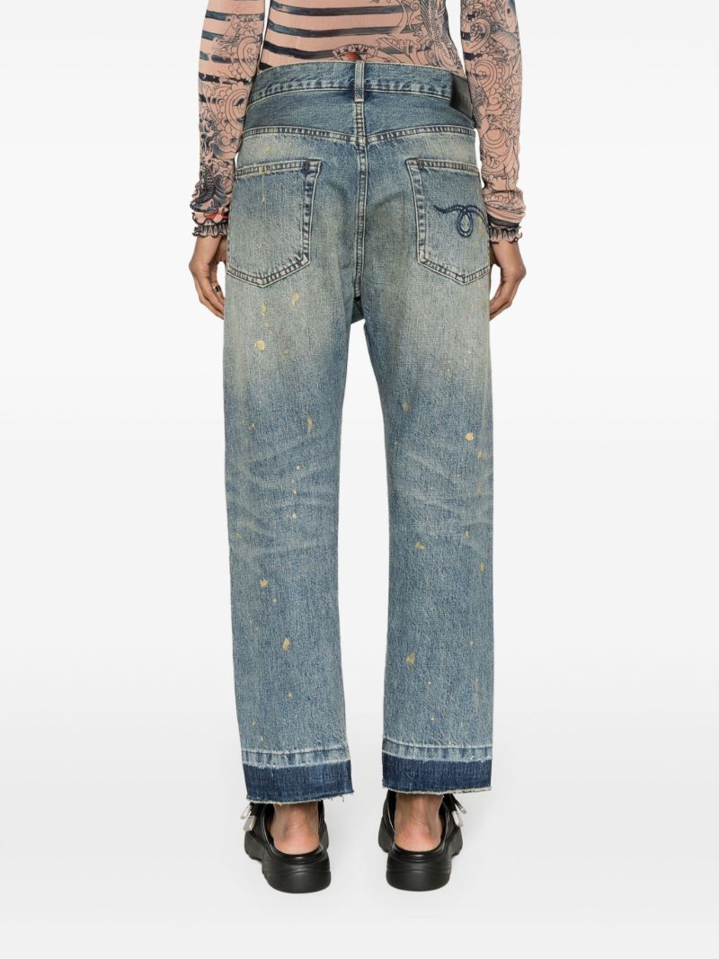 Blue Crossover Straight-leg Jeans