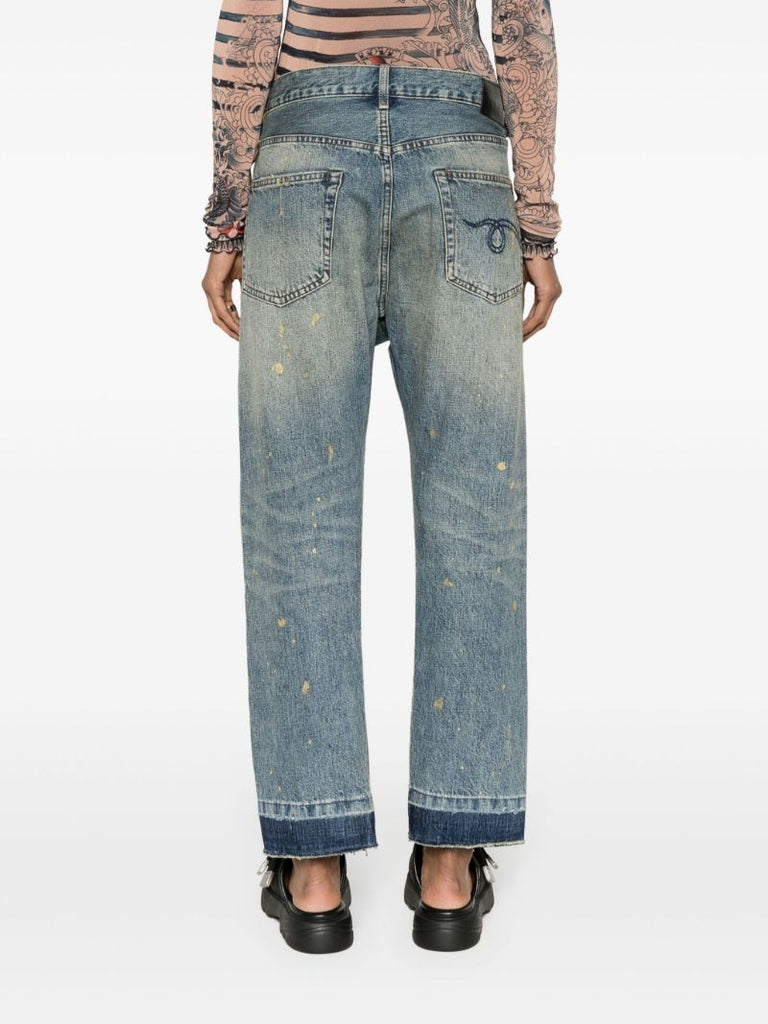 Blue Crossover Straight-leg Jeans