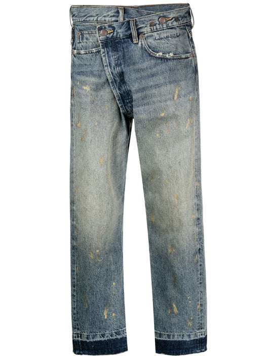 Blue Crossover Straight-leg Jeans