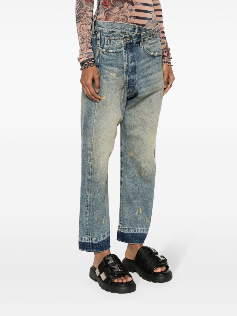 Blue Crossover Straight-leg Jeans