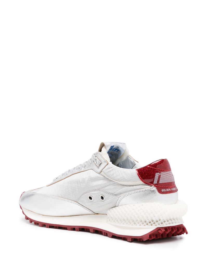 X Sunmi Silver Marathon Panelled Sneakers