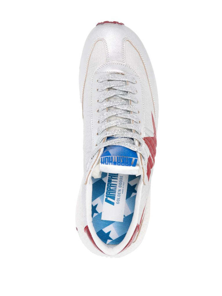 X Sunmi Silver Marathon Panelled Sneakers