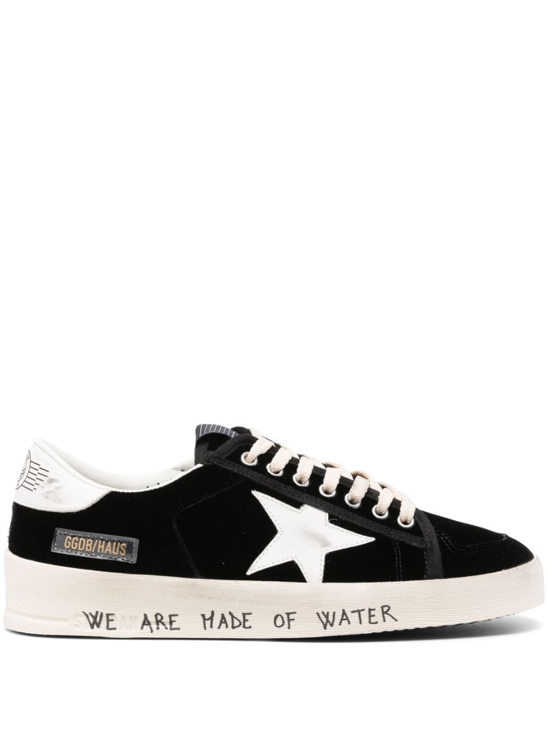 X Novembre Black Stardan Velvet Sneakers