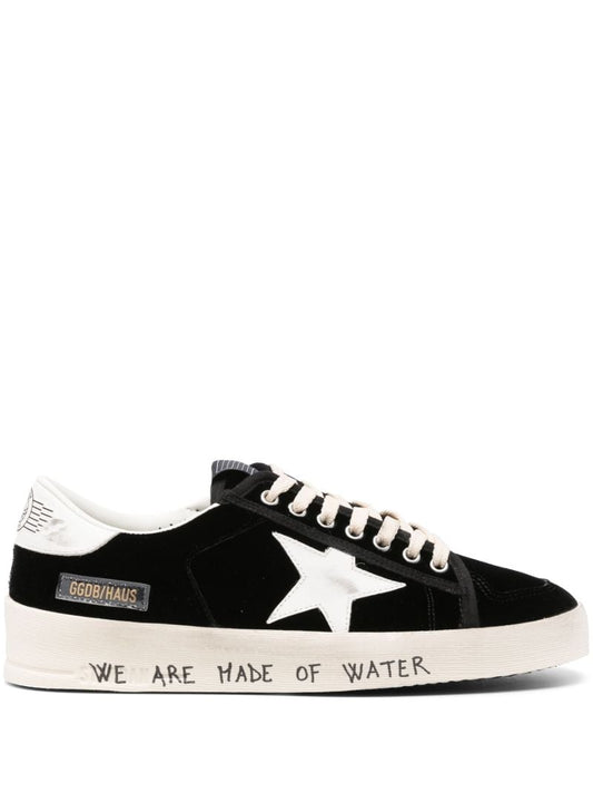 X Novembre Black Stardan Velvet Sneakers