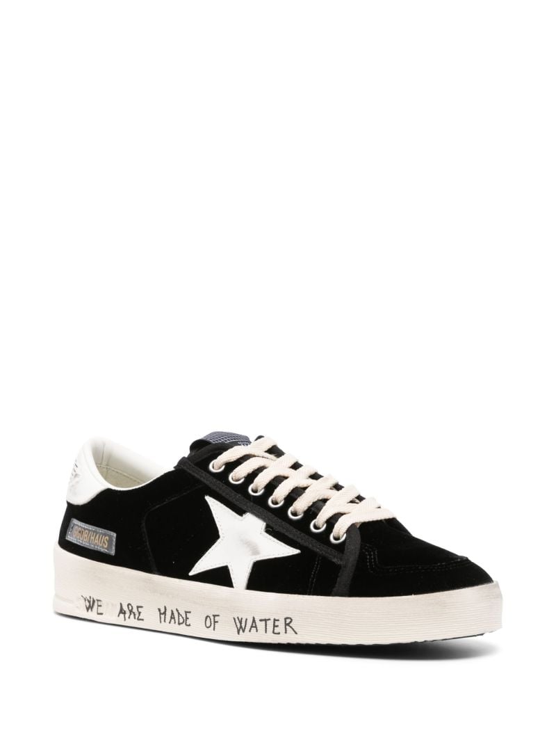 X Novembre Black Stardan Velvet Sneakers