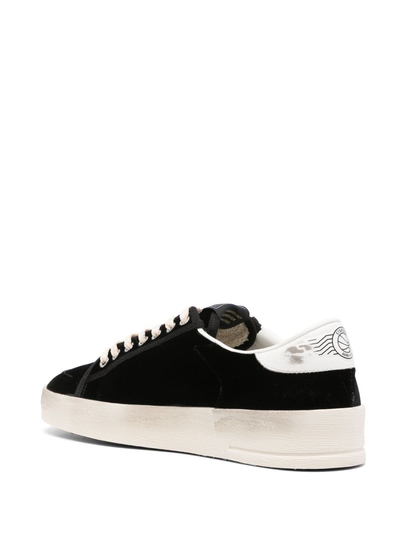 X Novembre Black Stardan Velvet Sneakers