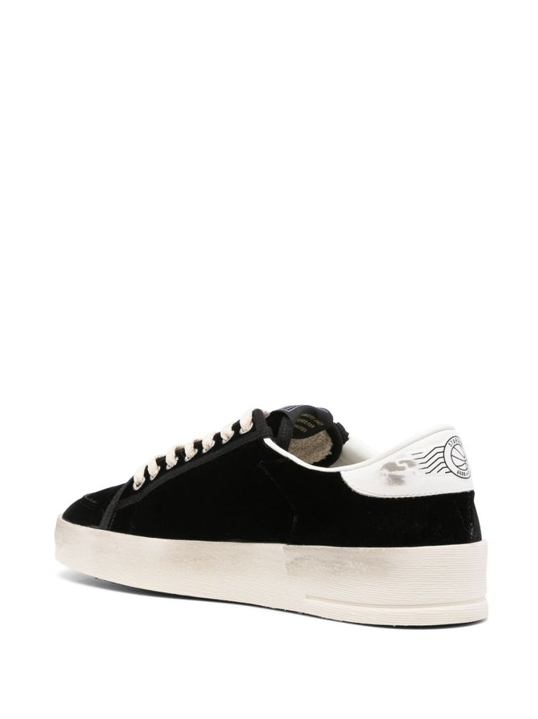 X Novembre Black Stardan Velvet Sneakers
