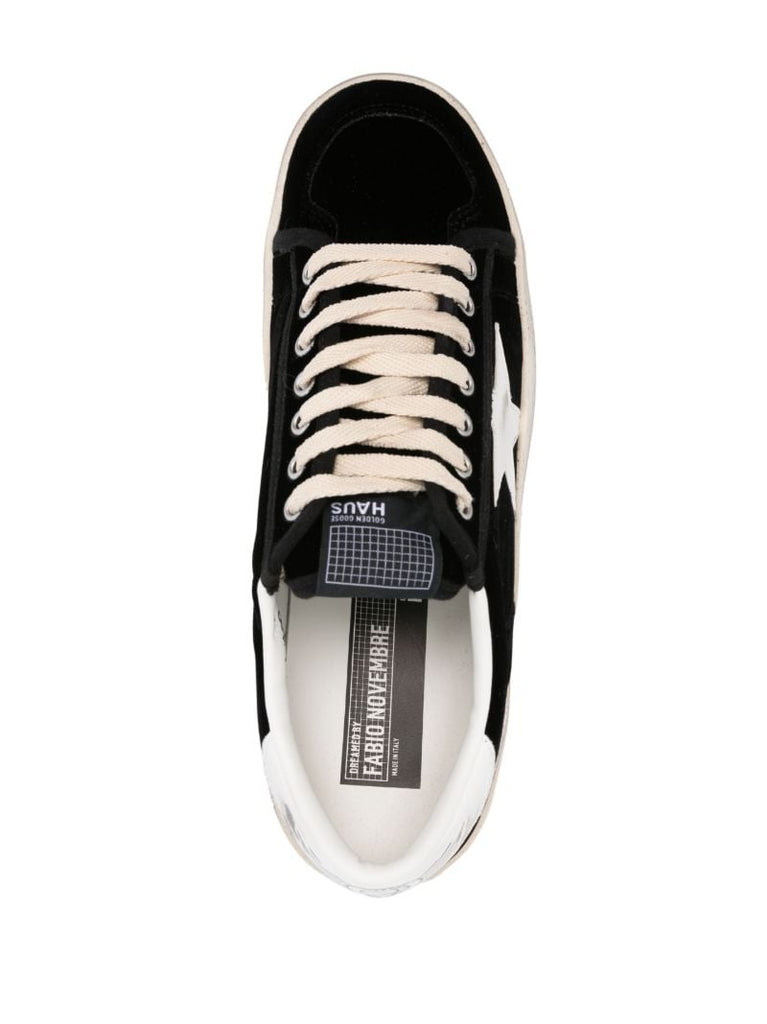 X Novembre Black Stardan Velvet Sneakers