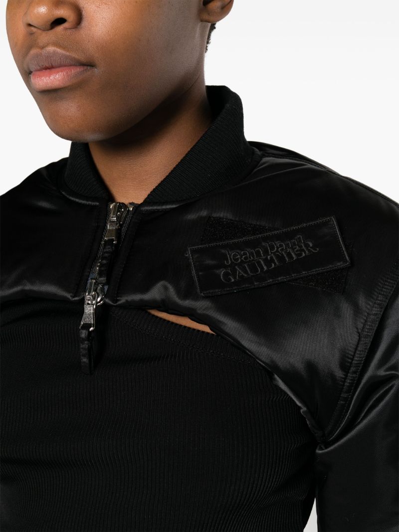 Black Cropped Puffer Jacket