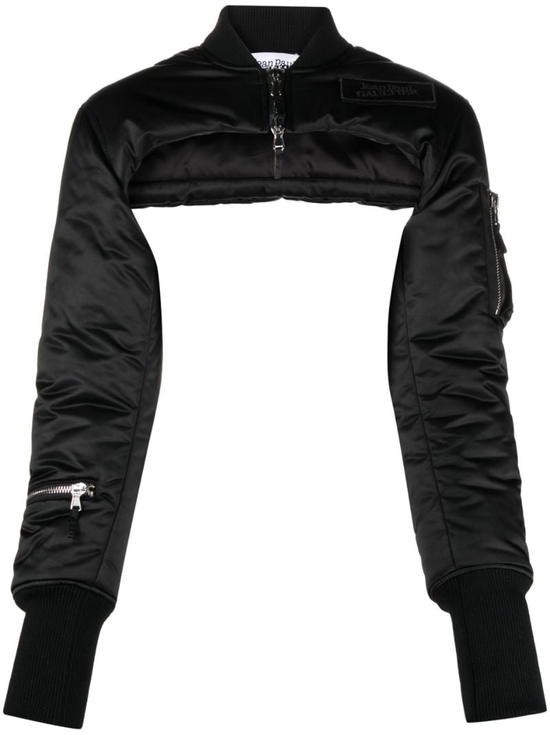 Black Cropped Puffer Jacket