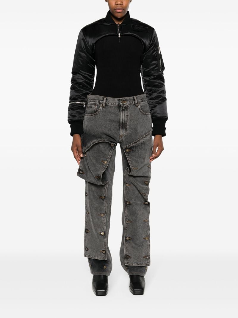 Black Cropped Puffer Jacket