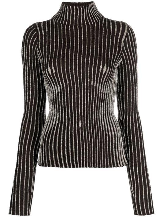 Brown Trompe-l'Ã_x0085_â_x0080__x009c_il Sweater