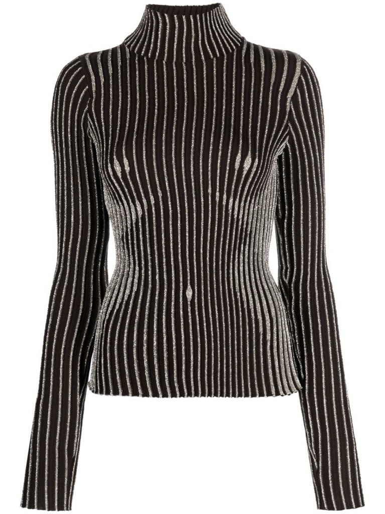 Brown Trompe-l'Ã_x0085_â_x0080__x009c_il Sweater