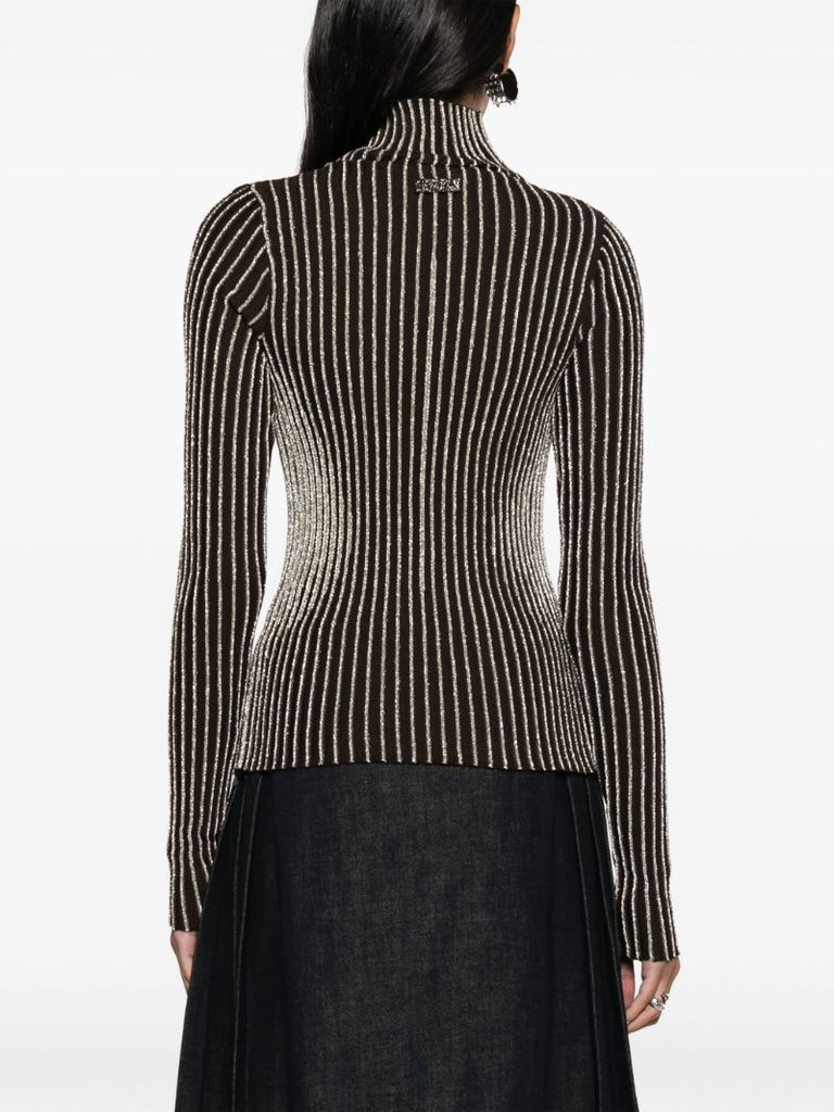Brown Trompe-l'Ã_x0085_â_x0080__x009c_il Sweater