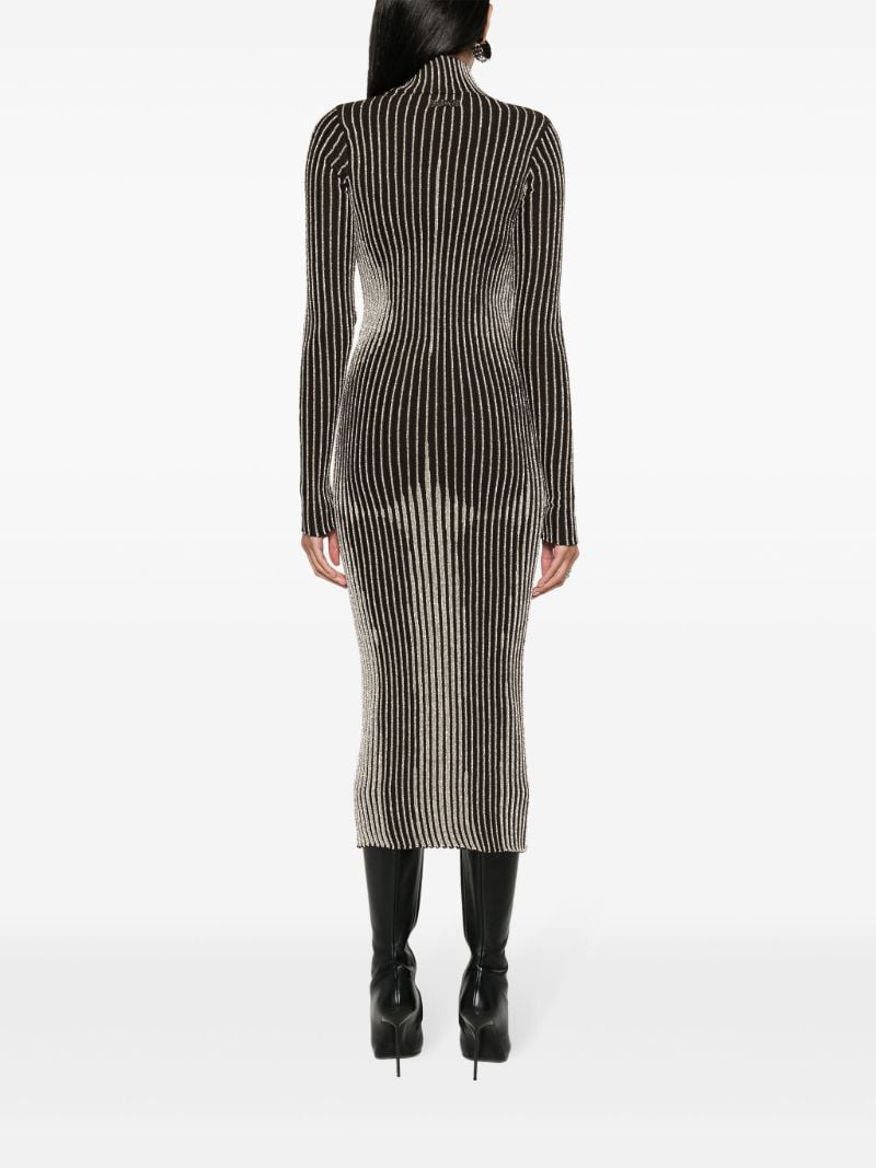 Brown Trompe L'Ã_x0085_â_x0080__x009c_il Midi Dress