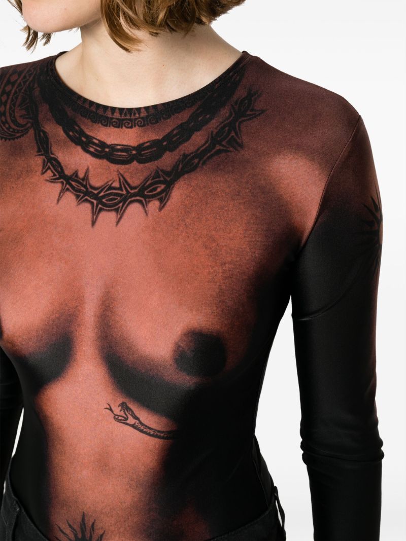 Black Trompe L'Ã_x0085_â_x0080__x009c_il Bodysuit