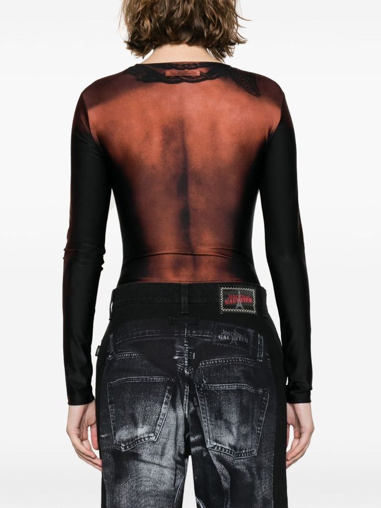 Black Trompe L'Ã_x0085_â_x0080__x009c_il Bodysuit