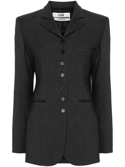Grey Single-breasted Blazer