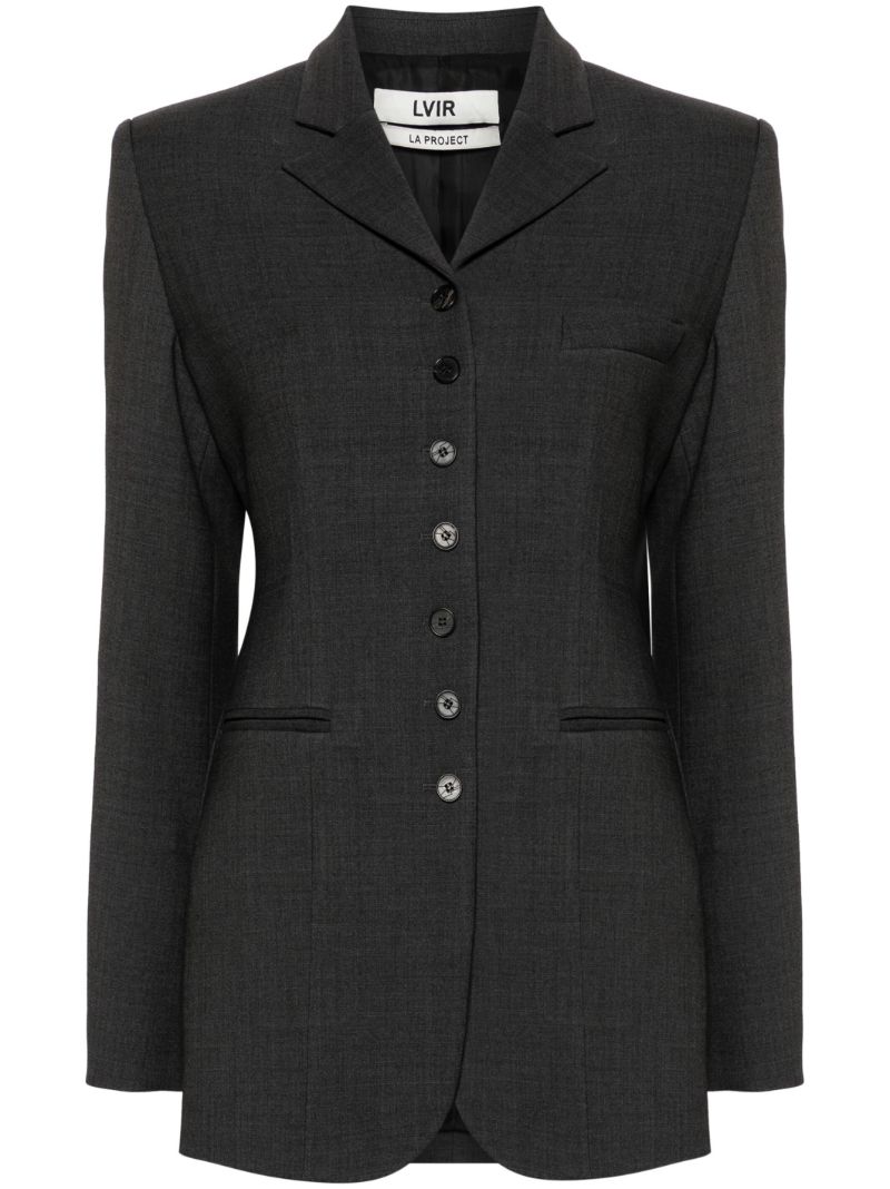 Grey Single-breasted Blazer