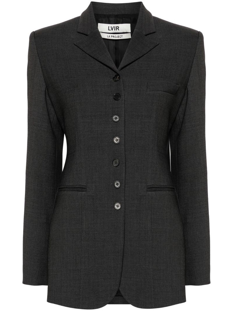 Grey Single-breasted Blazer