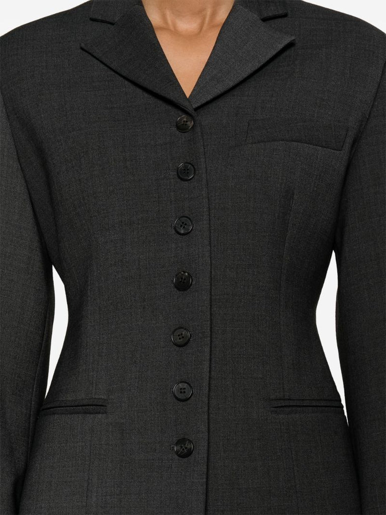 Grey Single-breasted Blazer