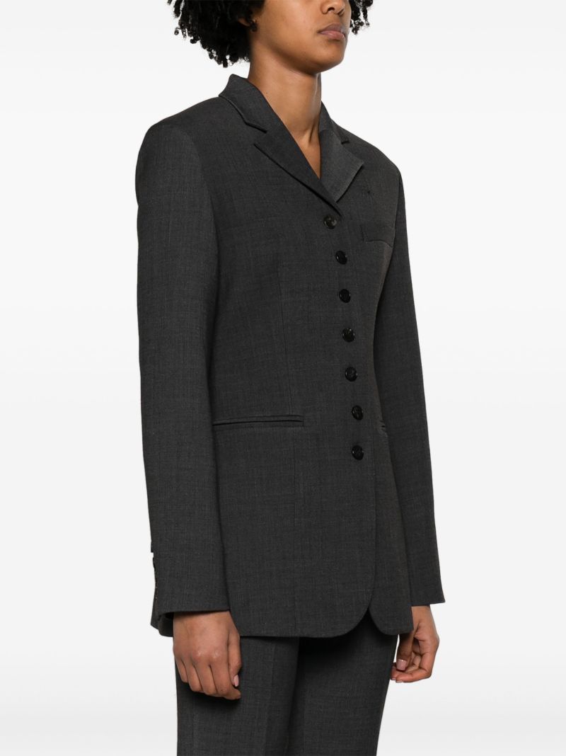 Grey Single-breasted Blazer