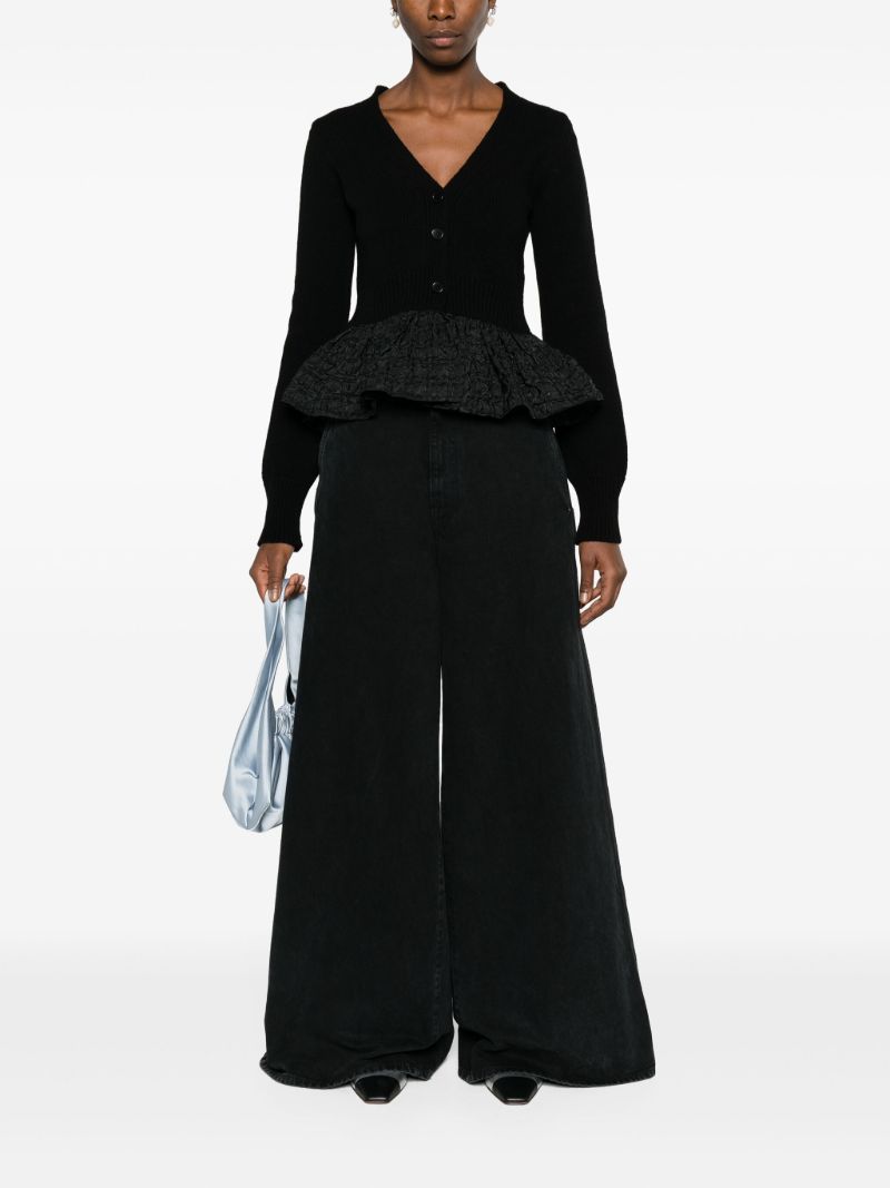 Black Vision Flared Cardigan