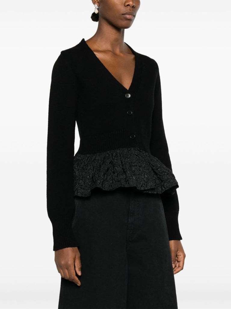 Black Vision Flared Cardigan