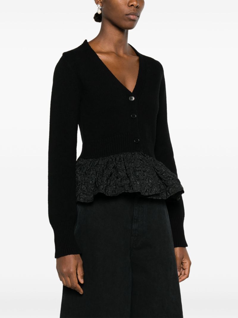 Black Vision Flared Cardigan