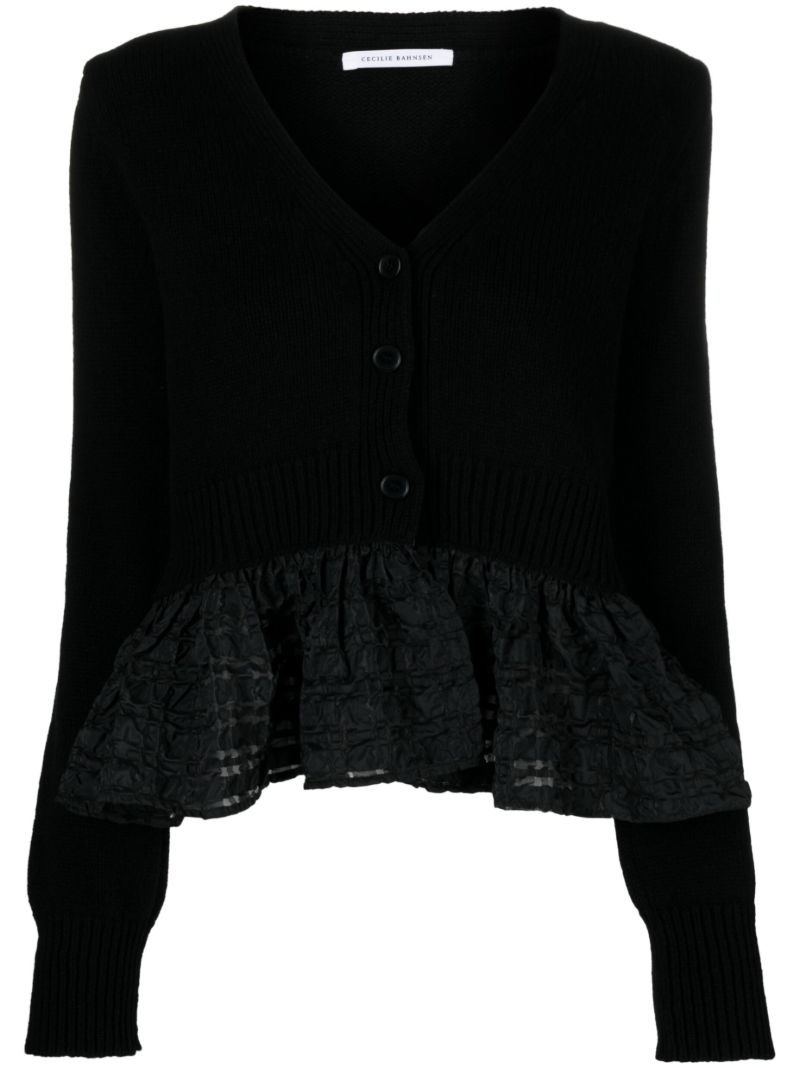 Black Vision Flared Cardigan