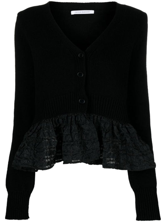 Black Vision Flared Cardigan