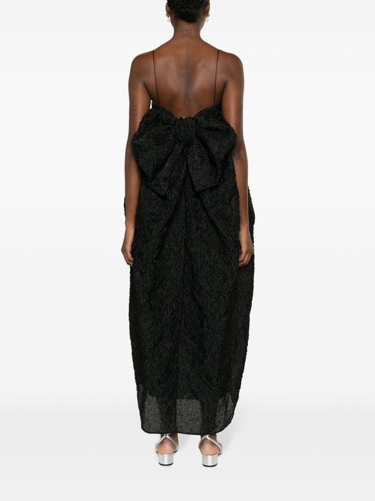 Black Vilma Bow Detailed Dress