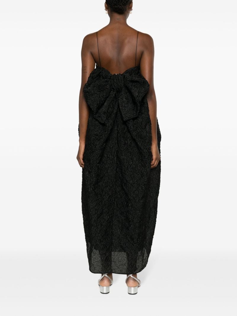 Black Vilma Bow Detailed Dress
