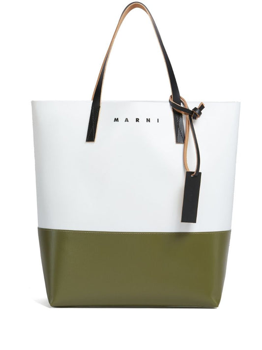 White Tribeca Logo-debossed Tote Bag