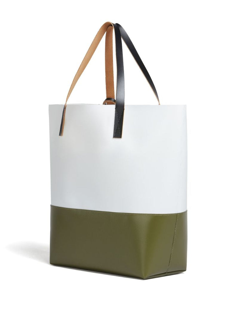 White Tribeca Logo-debossed Tote Bag