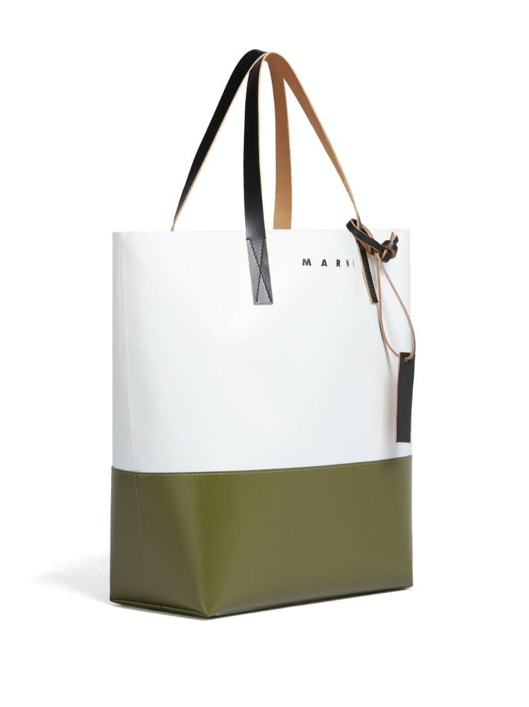 White Tribeca Logo-debossed Tote Bag