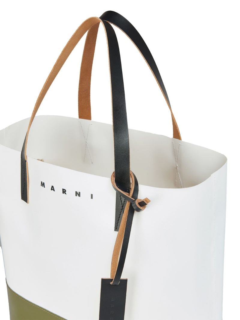 White Tribeca Logo-debossed Tote Bag