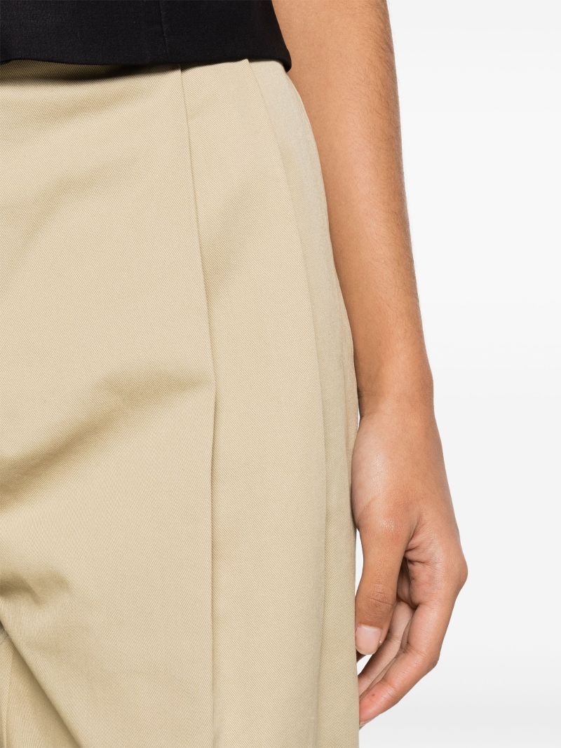 Neutral Straight-leg Cotton Trousers