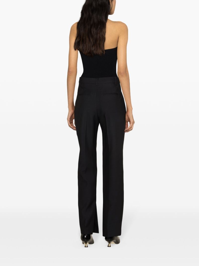 Black High Waisted Tailored Trousers