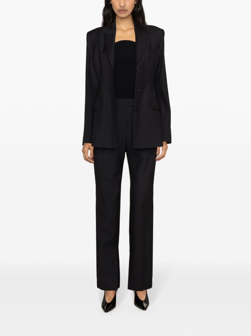Black High Waisted Tailored Trousers