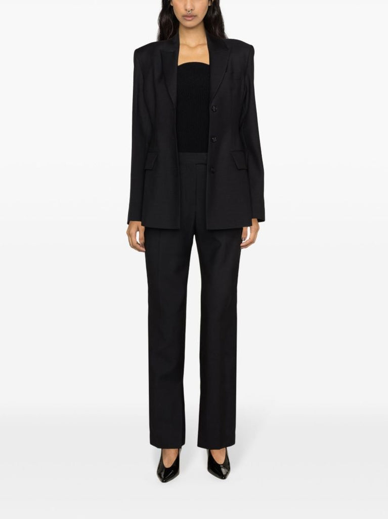 Black High Waisted Tailored Trousers
