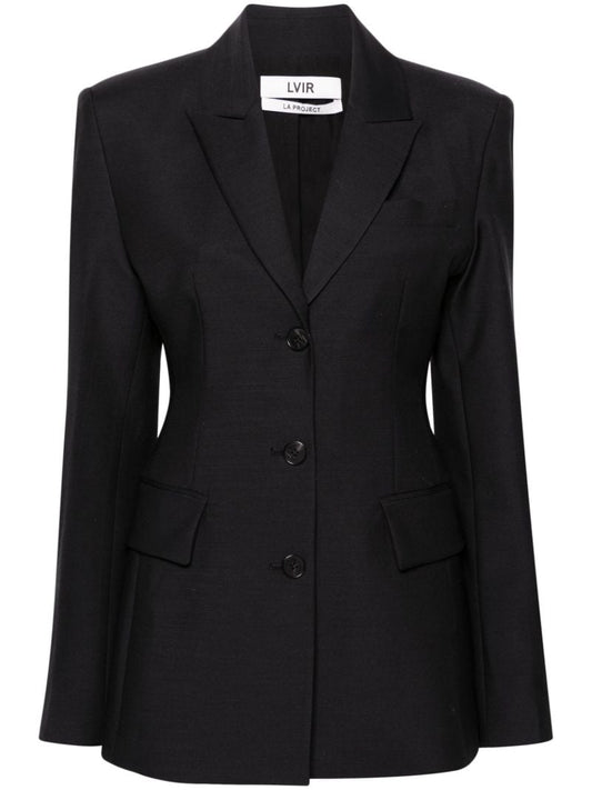 Black Single Breasted Tailored Blazer