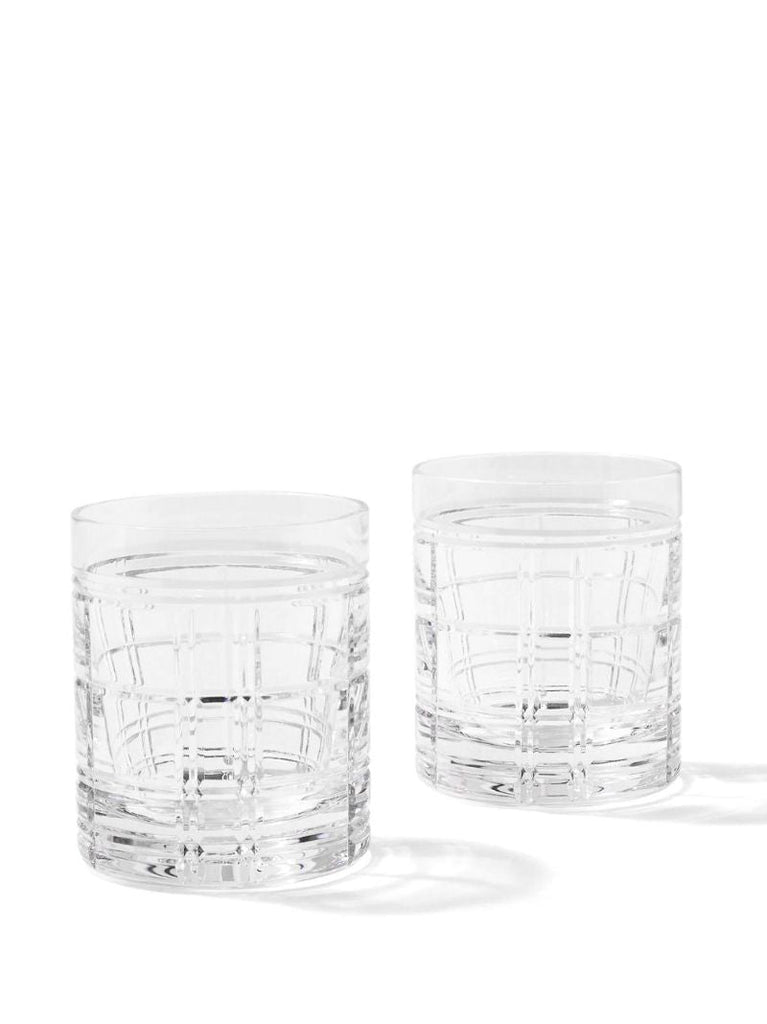 Clear Hudson Plaid Crystal Decanter