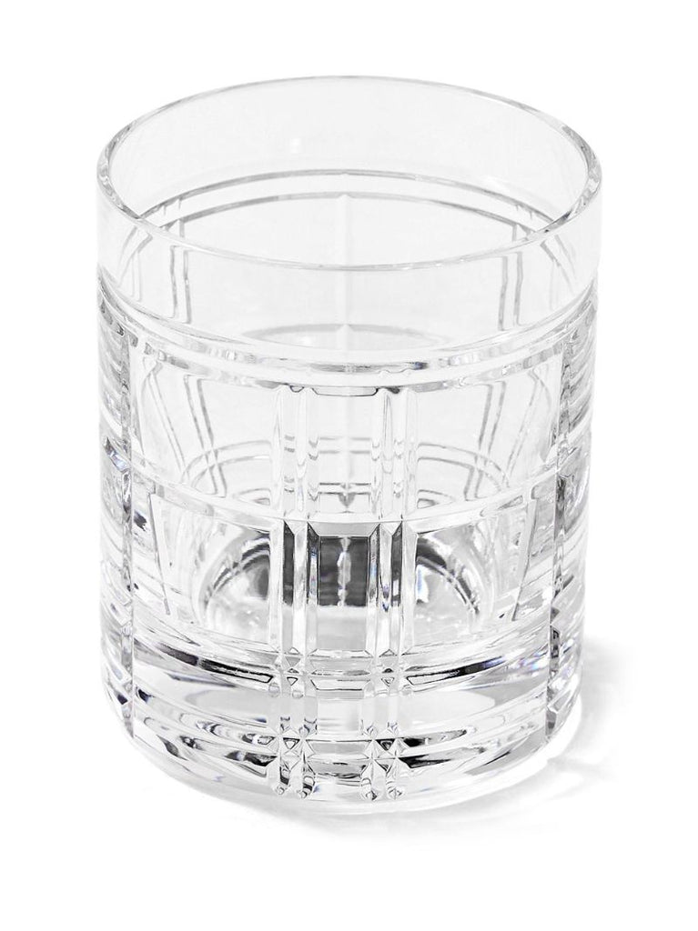 Clear Hudson Plaid Crystal Decanter
