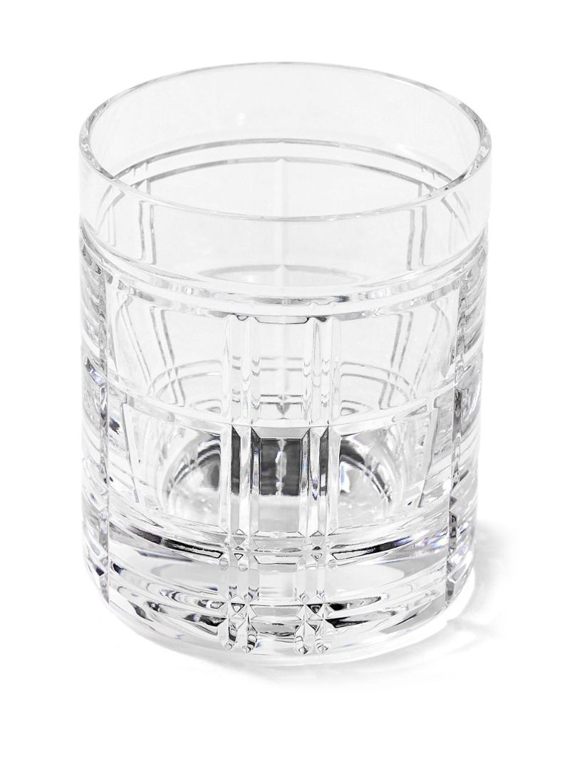 Clear Hudson Plaid Crystal Decanter