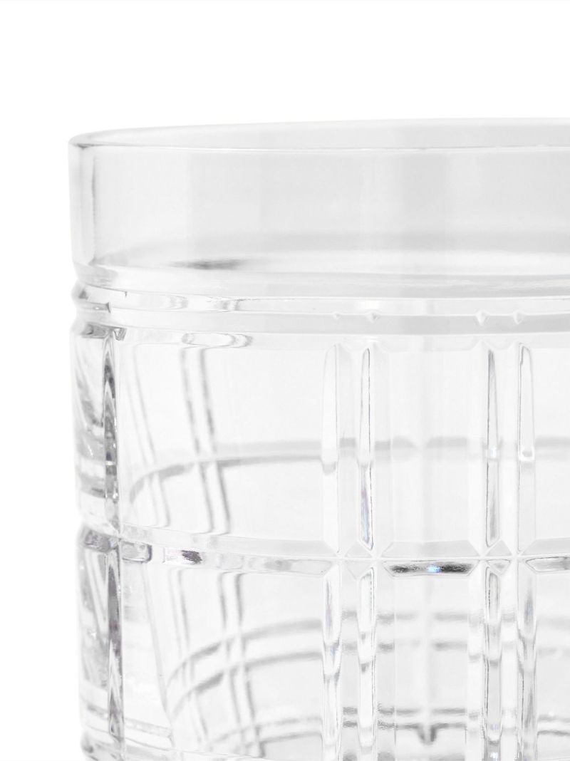 Clear Hudson Plaid Crystal Decanter