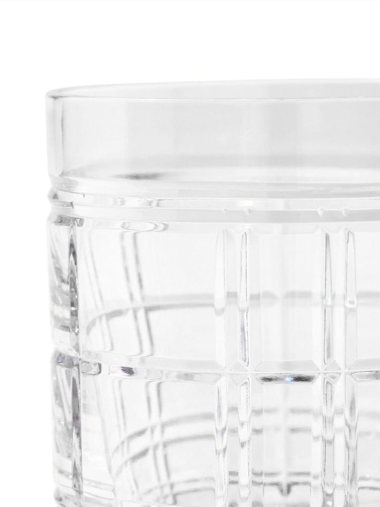 Clear Hudson Plaid Crystal Decanter