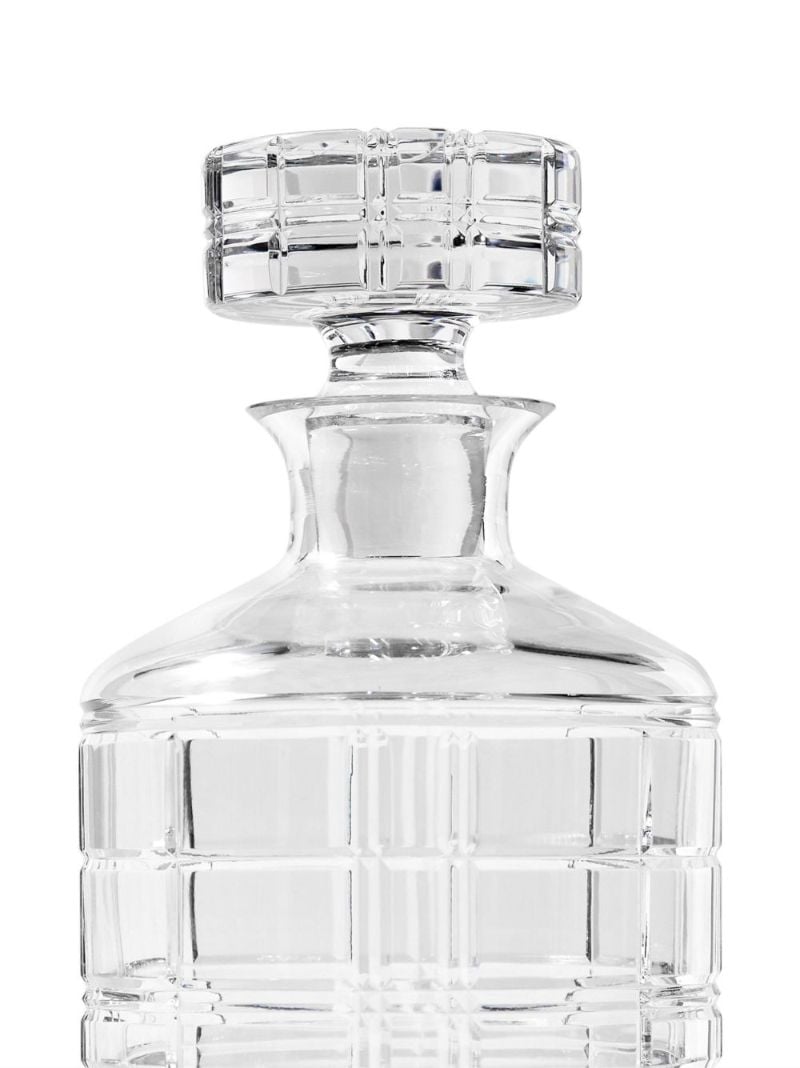 Clear Hudson Plaid Crystal Decanter