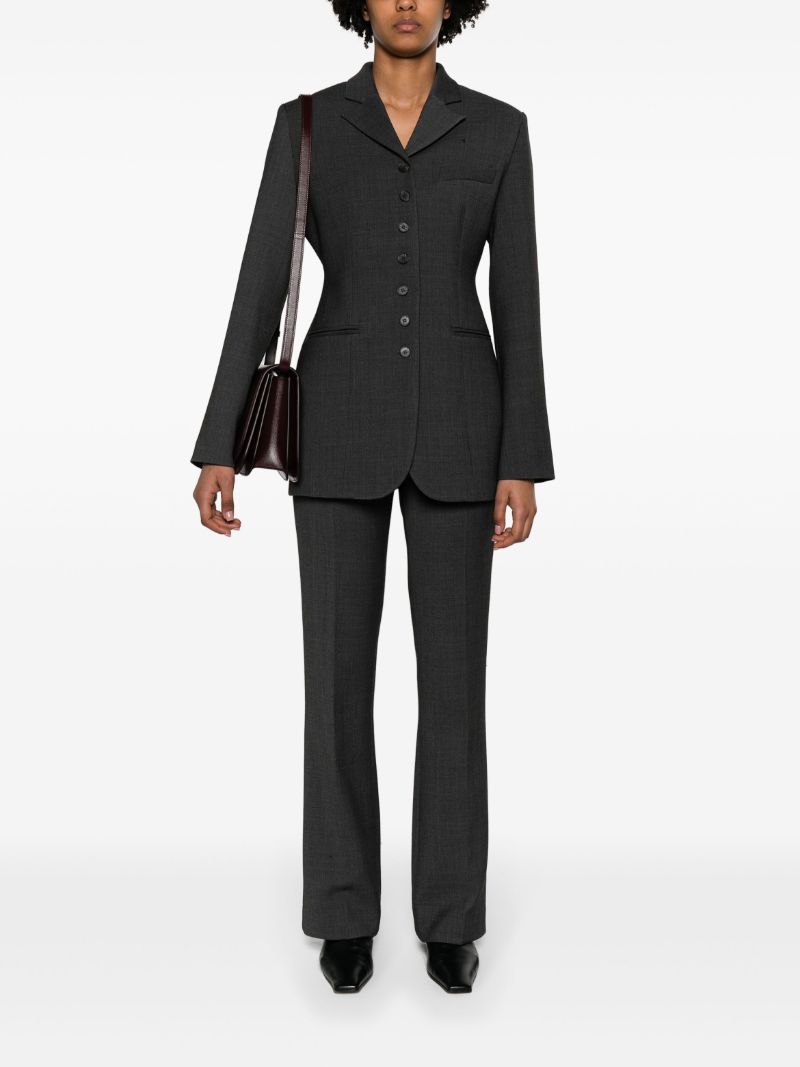 Grey Bootcut Tailored Trousers