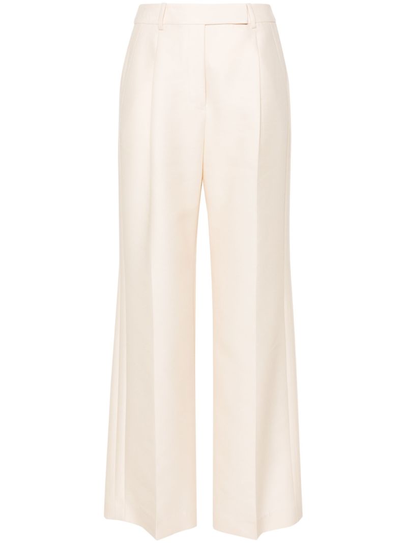 White High Waisted Tailored Trousers